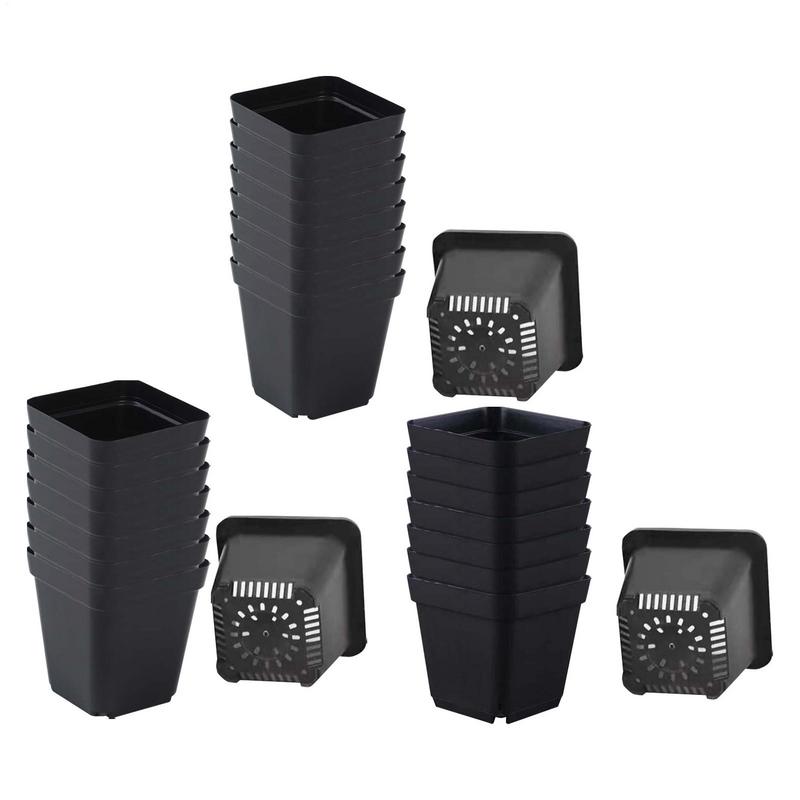 Seedling Pots 50Pcs Square Pla - Net Pot 3 Inch ulasan dan harga