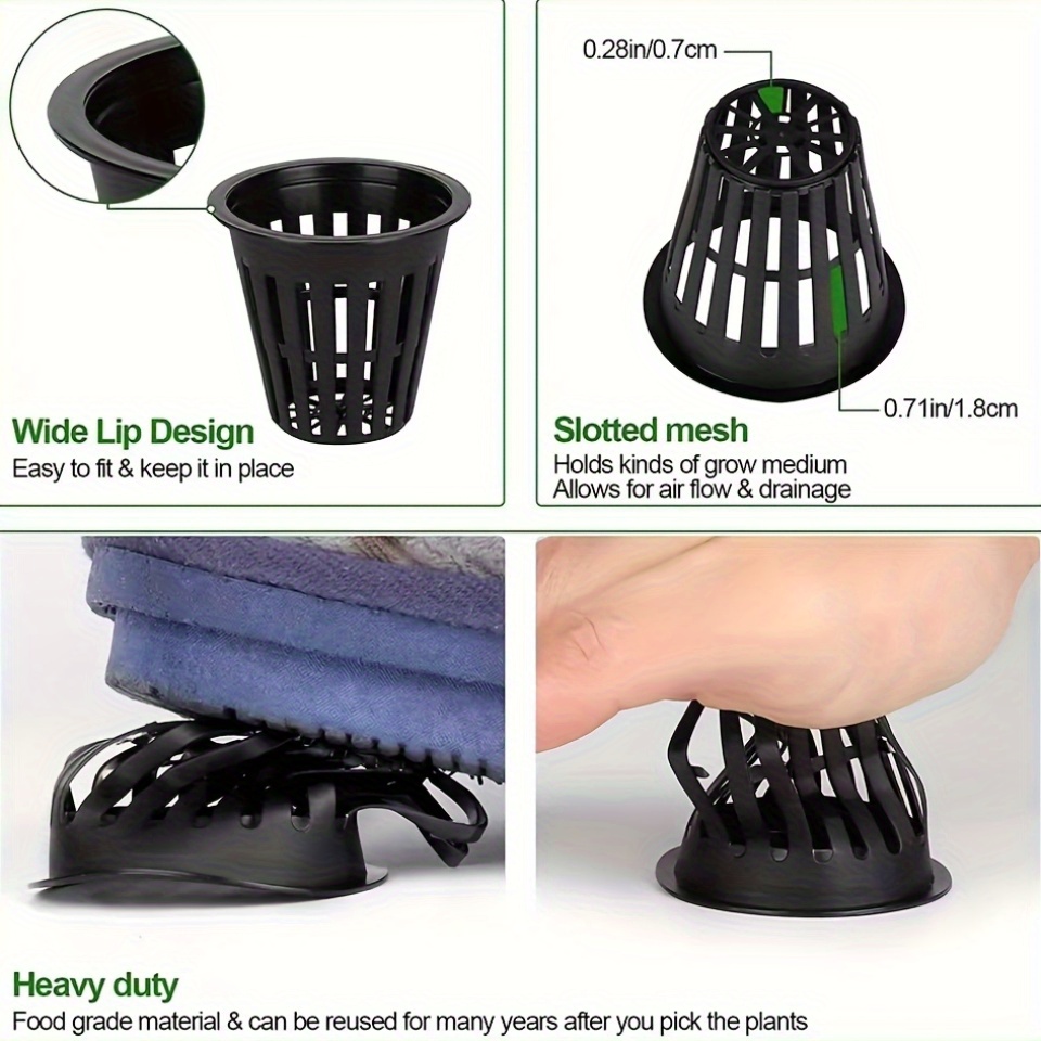 24/48PCs 2 Inch Garden Slotted - Net Pot 3 Inch ulasan dan harga